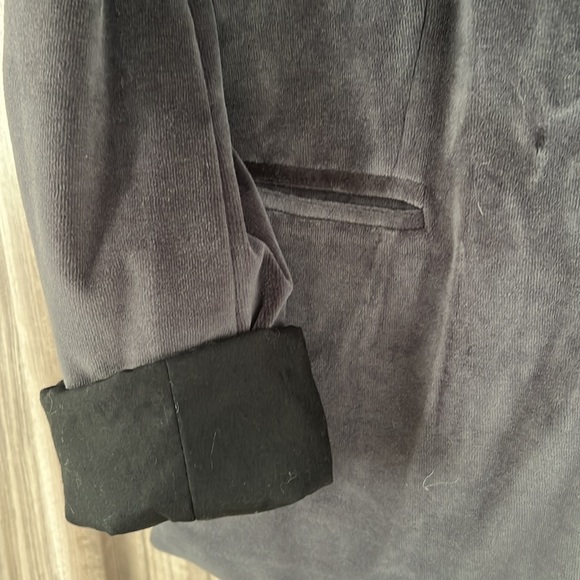 Hip chik couture Gray velvet jacket size 12 brand new LOVE in crystals - Picture 8 of 8